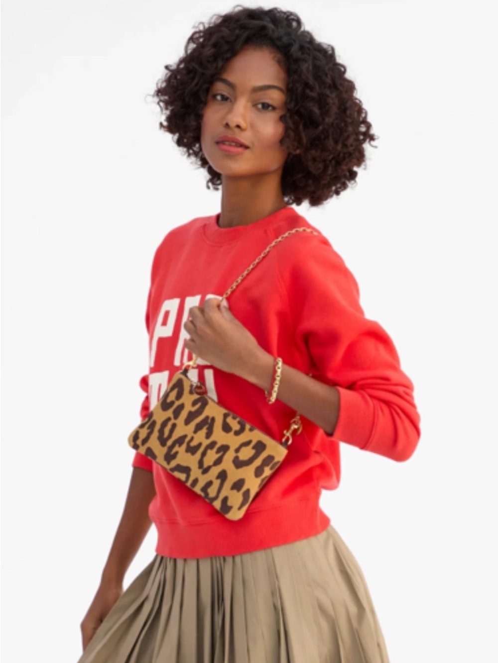 Clare V. Animal Print shoulder /crossbody Bag
